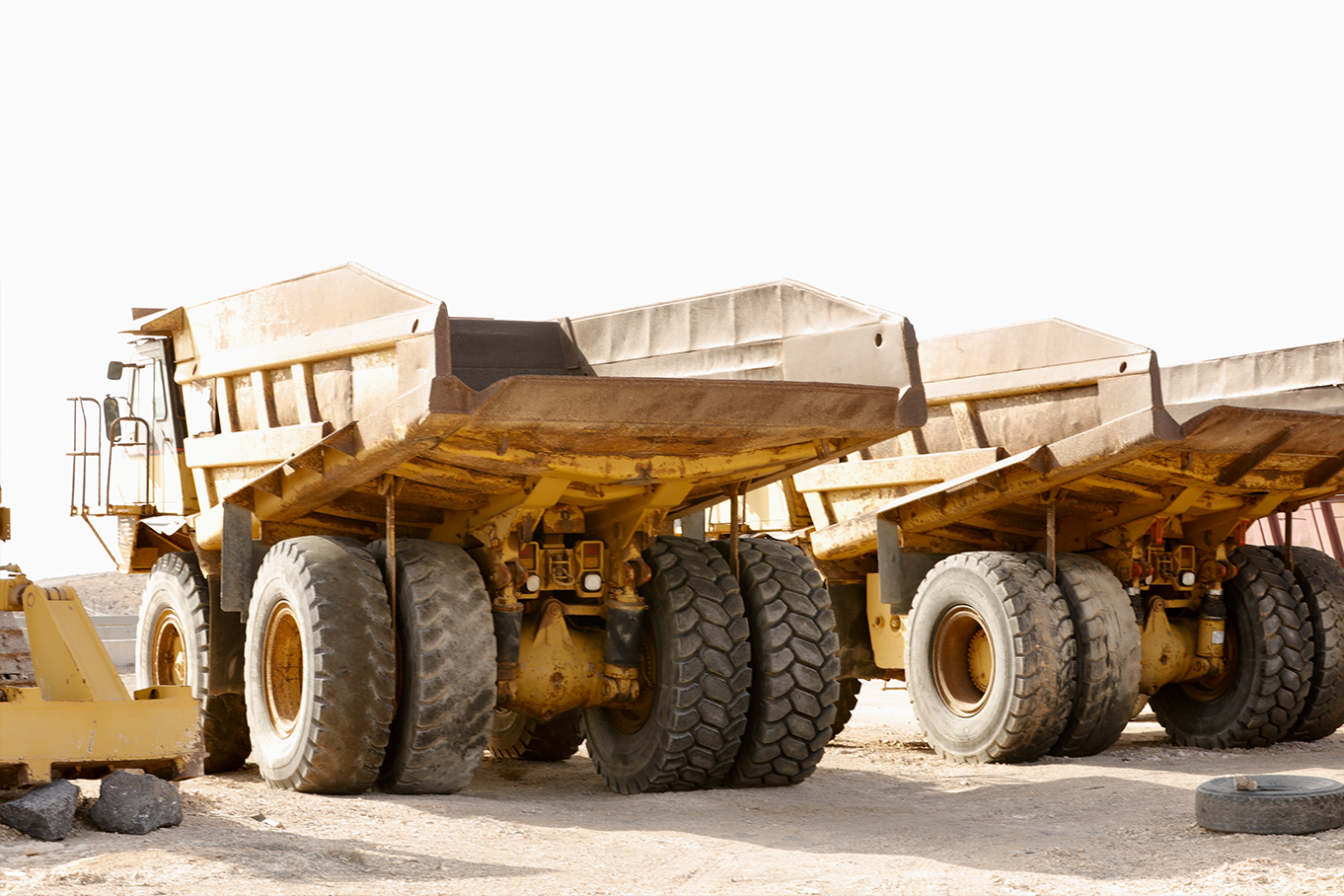 A construction tipper truck.